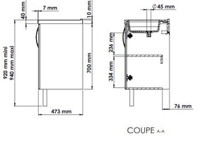Concept plan vasque + meuble portes TOUCAN 60 cm