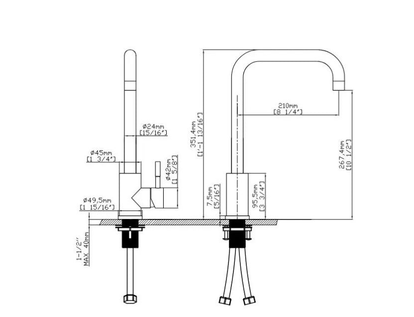 Mitigeur Cuisine DYNAMO Noir
