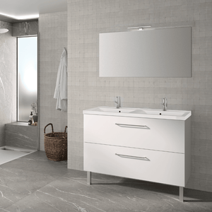 Concept plan double vasque + meuble tiroirs LUNEA 120 cm