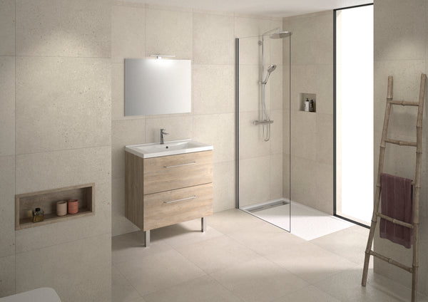 Concept plan vasque + meuble tiroirs LUNEA 70 cm