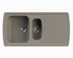 Évier à encastrer VÉNUS 1,5 cuve Taupe