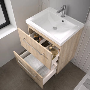 Concept plan vasque + meuble tiroirs LUNEA 60 cm