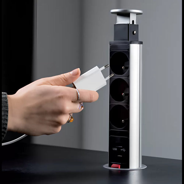 Multiprise encastrable dans plan de travail