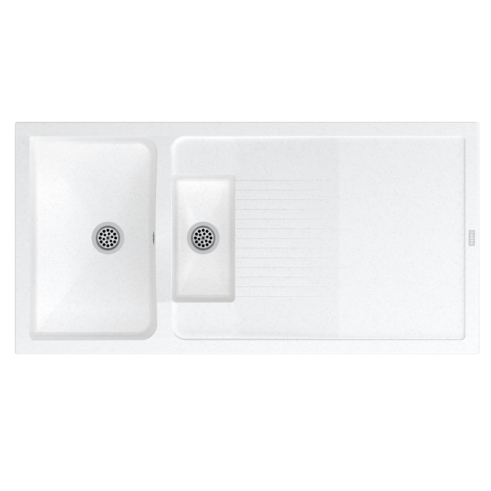 Évier à poser GIGA 120 1,5 cuve 120x60 cm – Minéral – CAREA®