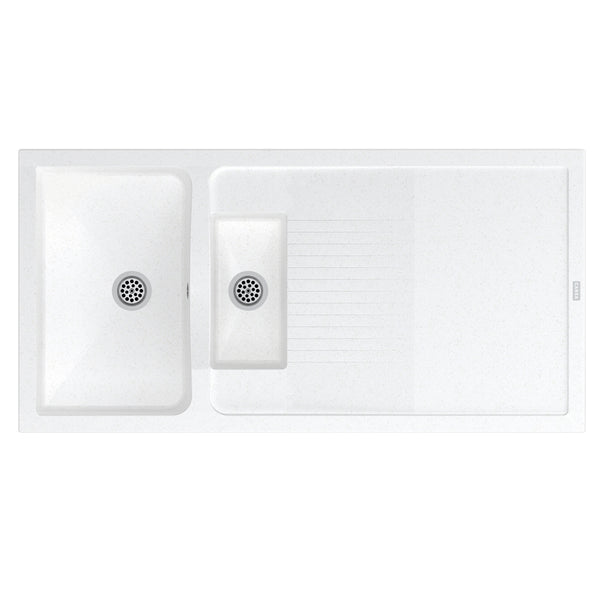 Évier à poser GIGA 120 1,5 cuve 120x60 cm – Minéral – CAREA®