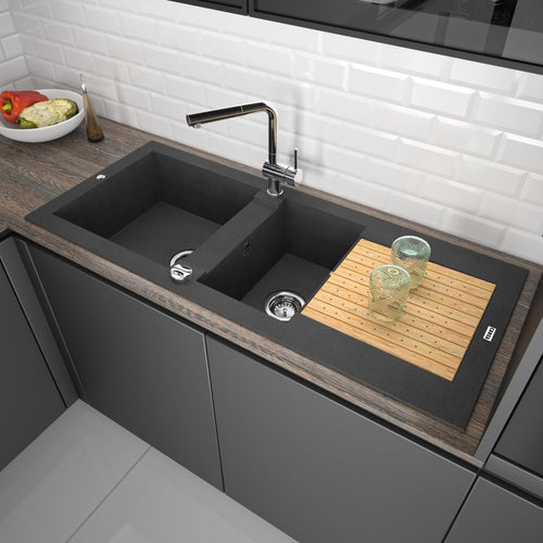 Évier séchant ÉOLE 2 bacs