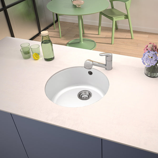 Évier rond sous et sur plan MIRADE