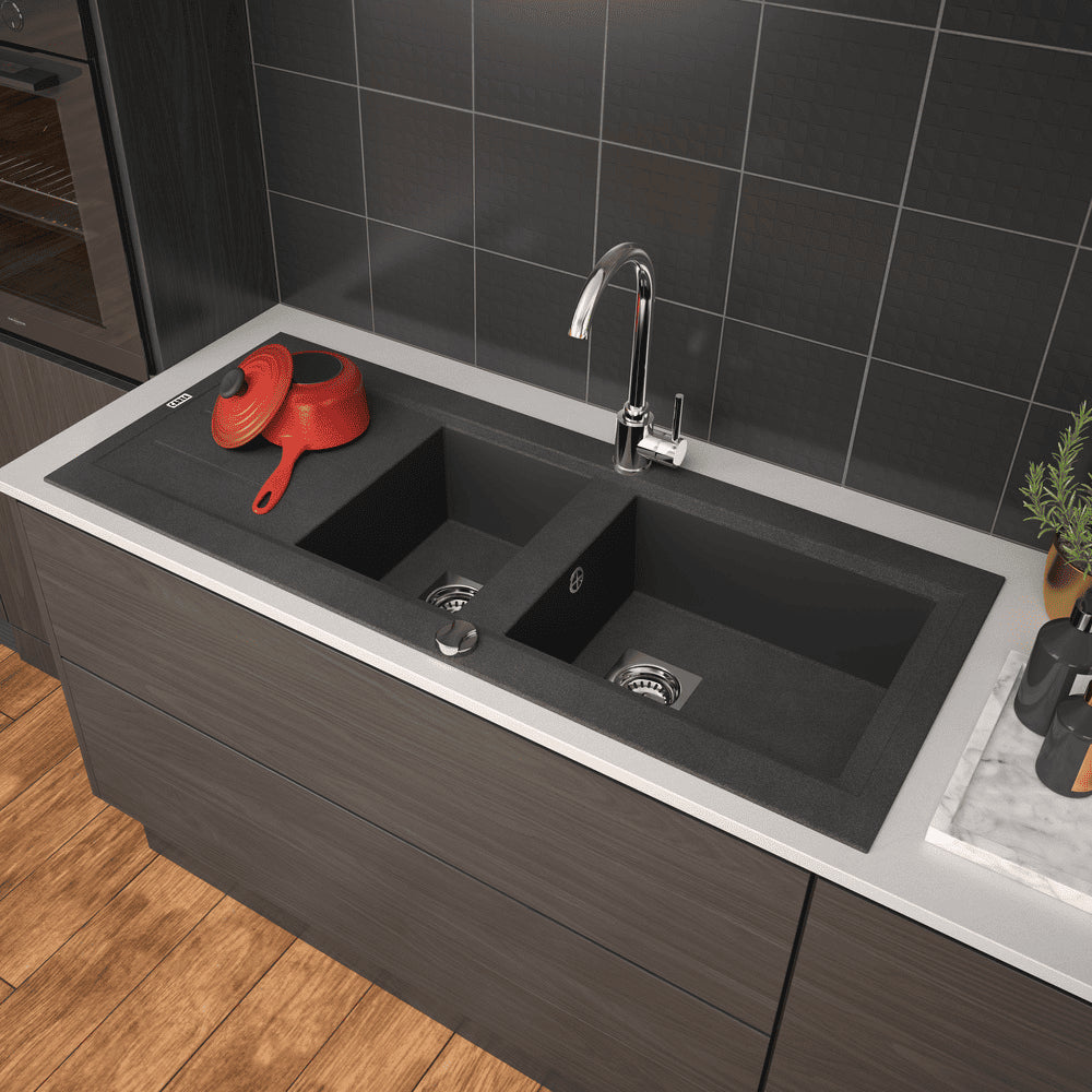 Évier à encastrer OMÉGA 2 bacs