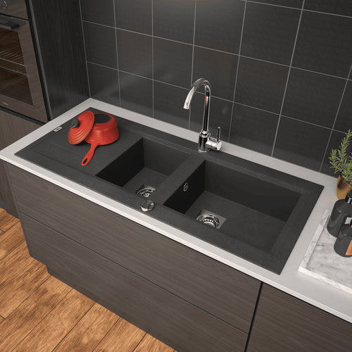 Évier à encastrer OMÉGA 2 bacs