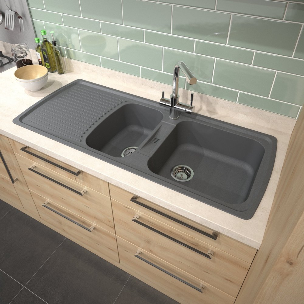 Évier à encastrer VÉNUS 2 bacs