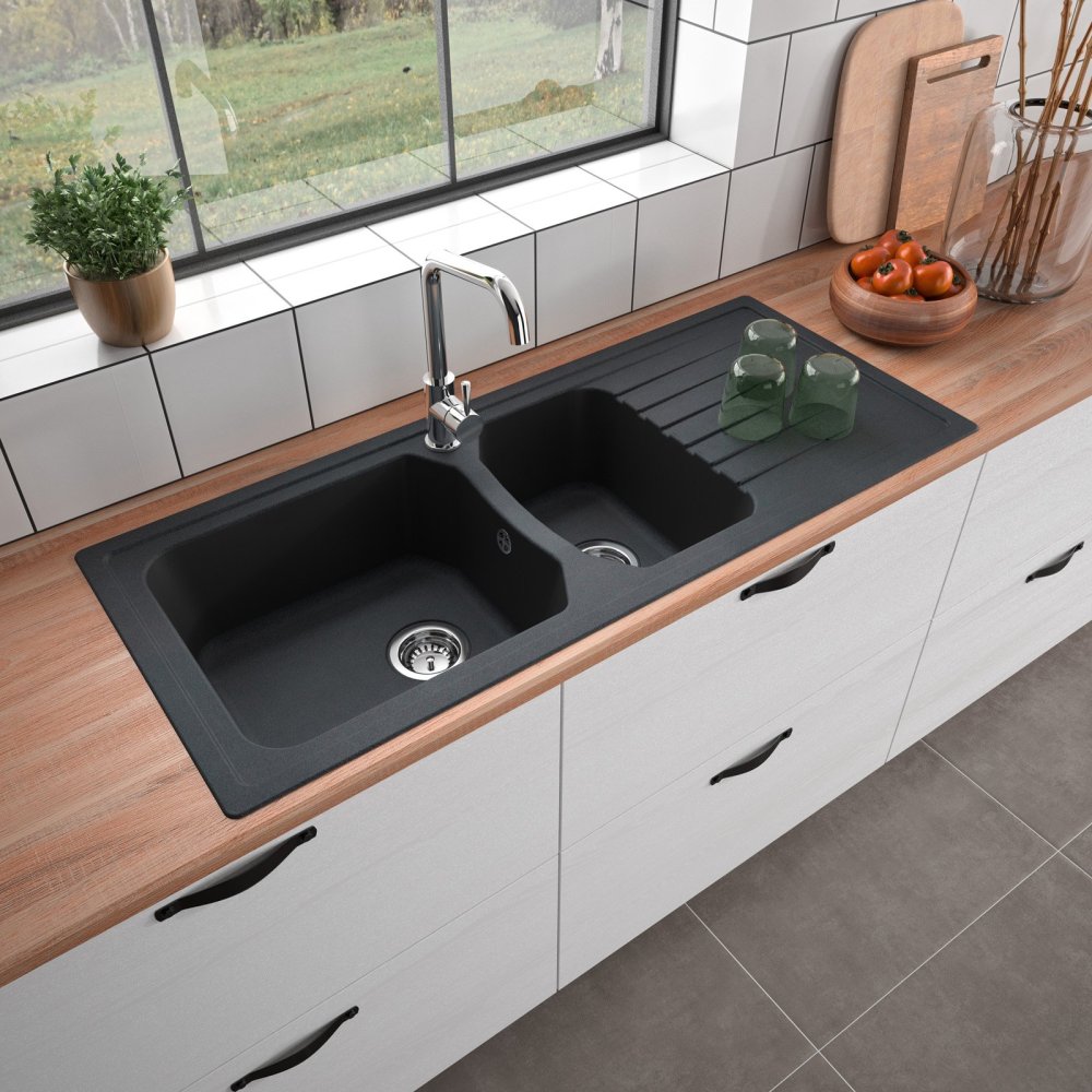 Évier à encastrer ZIRAL 2 bacs