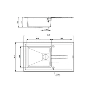 Évier à encastrer ARCOS 1 bac
