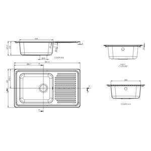 Évier à encastrer VÉNUS 1 bac