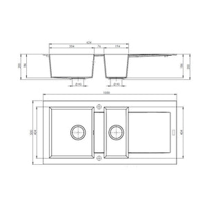 Évier Granit BALSA 1,5 bac