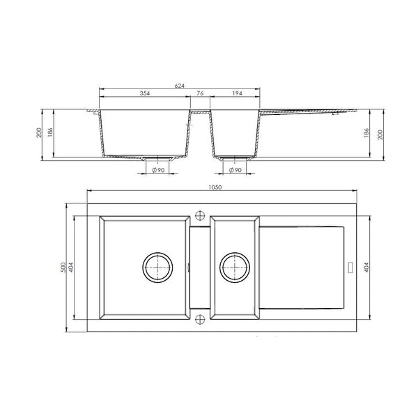 Évier Granit BALSA 1,5 bac