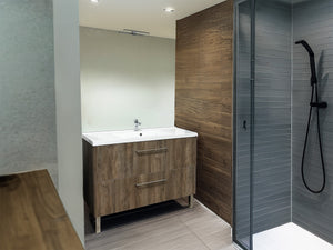 Concept plan vasque + meuble tiroirs LUNEA 120 cm